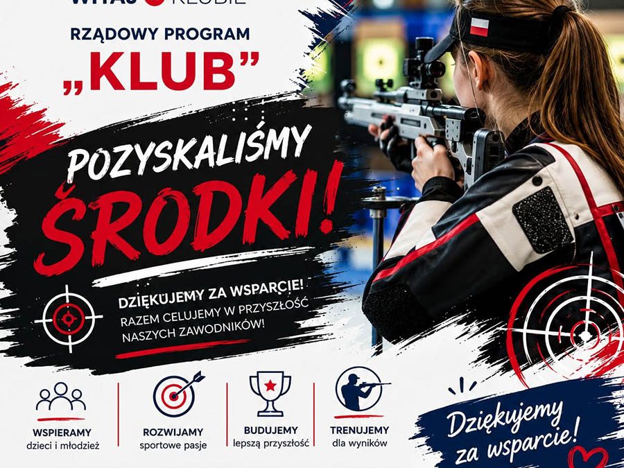 Otrzymaliśmy dofinansowanie w&nbsp;ramach Rządowego Programu „KLUB” 2026