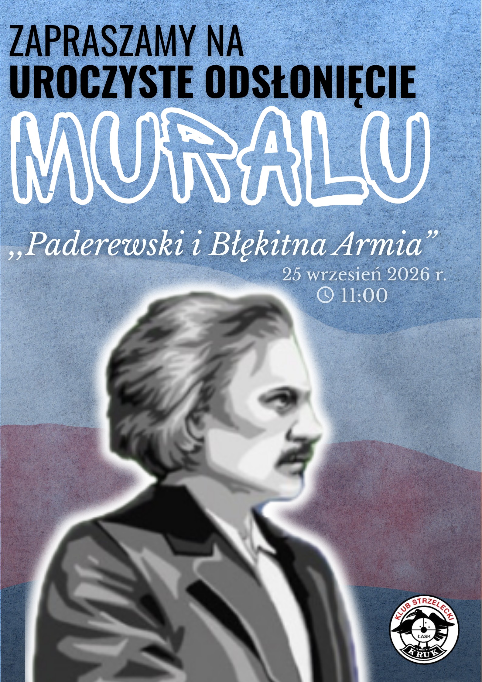 Mural Paderewski Błękitna Armia